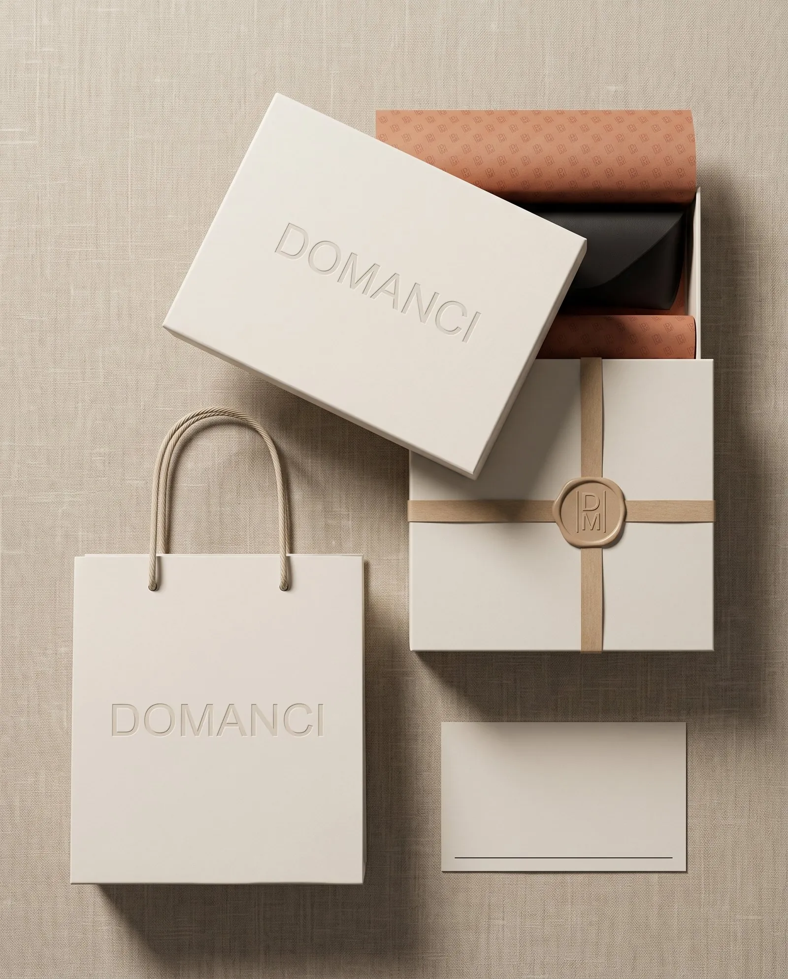 Packaging de la marca Domanci